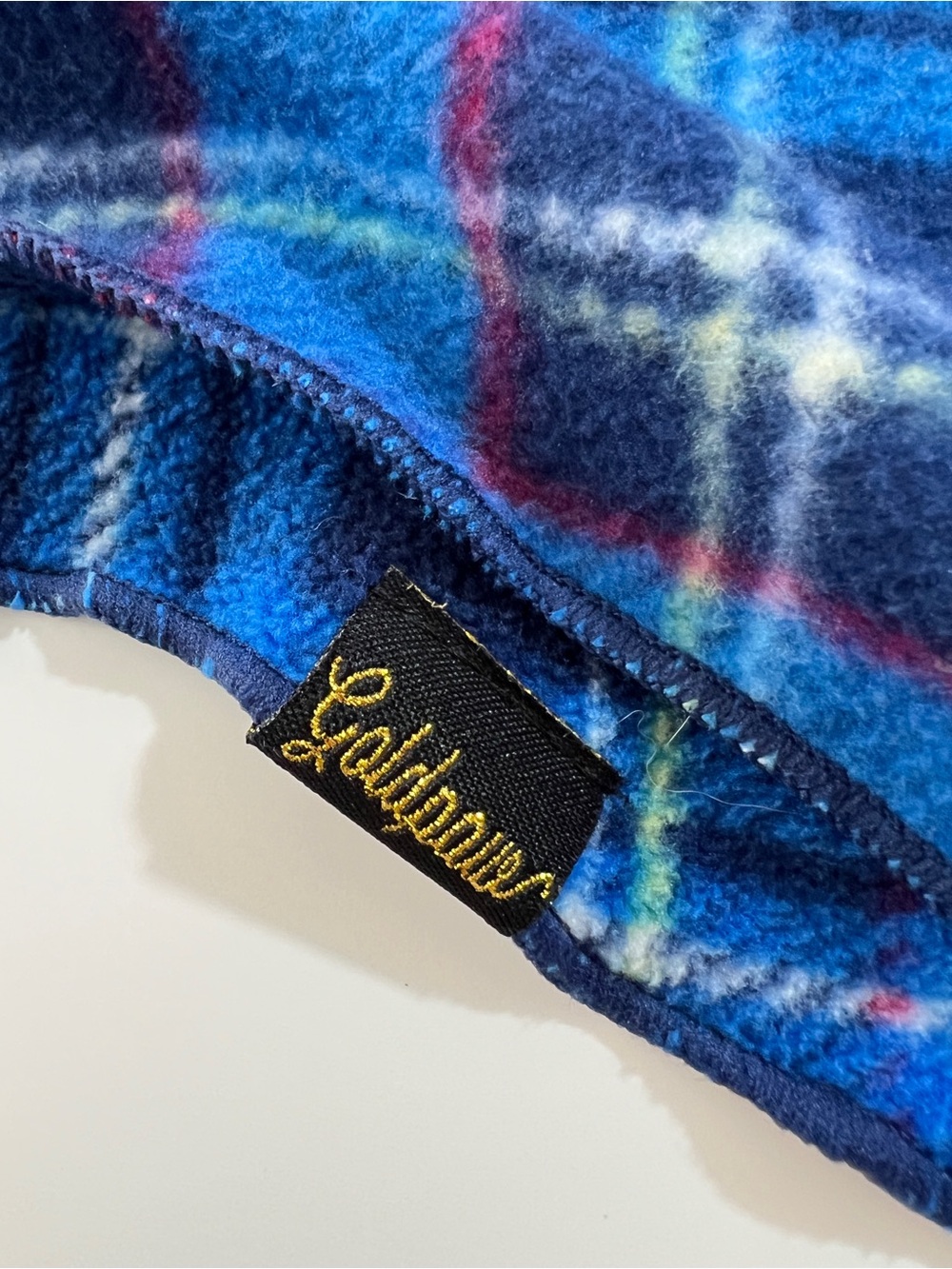 NWT Gold Paw Stretch Fleece Dog Jacket 26 Blue Plaid Made USA Large Breed - Picture 10 of 11